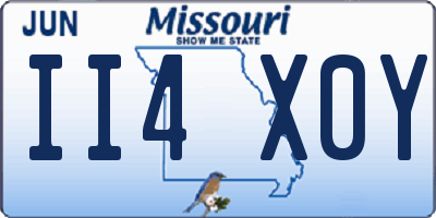 MO license plate II4X0Y