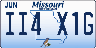 MO license plate II4X1G