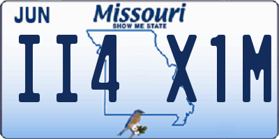 MO license plate II4X1M