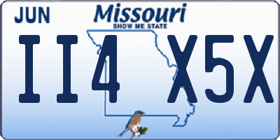 MO license plate II4X5X