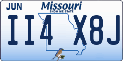 MO license plate II4X8J