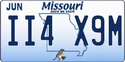 MO license plate II4X9M