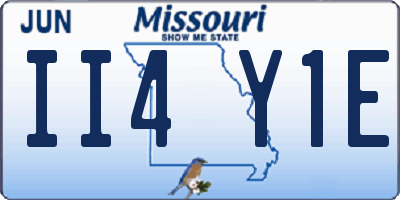 MO license plate II4Y1E