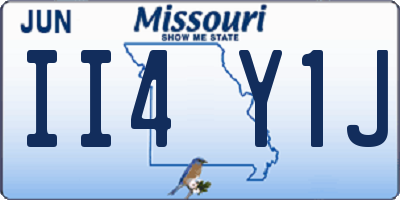 MO license plate II4Y1J