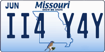 MO license plate II4Y4Y