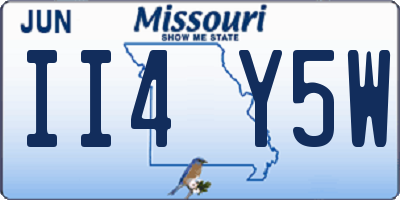 MO license plate II4Y5W