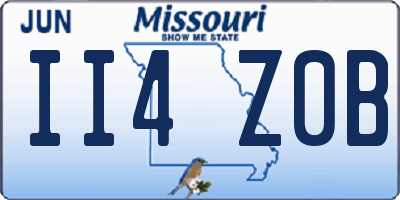 MO license plate II4Z0B