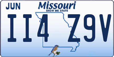 MO license plate II4Z9V