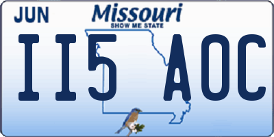 MO license plate II5A0C