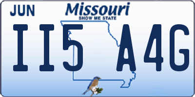 MO license plate II5A4G