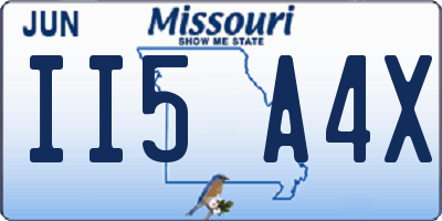 MO license plate II5A4X
