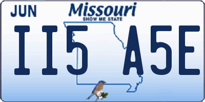 MO license plate II5A5E