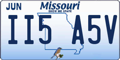 MO license plate II5A5V