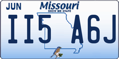 MO license plate II5A6J