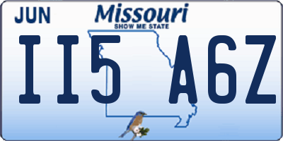 MO license plate II5A6Z