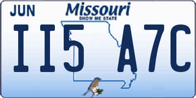 MO license plate II5A7C