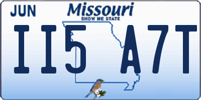 MO license plate II5A7T