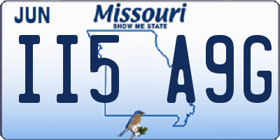 MO license plate II5A9G