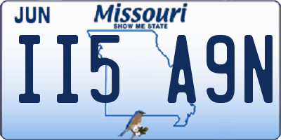 MO license plate II5A9N