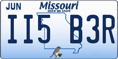 MO license plate II5B3R