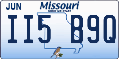 MO license plate II5B9Q