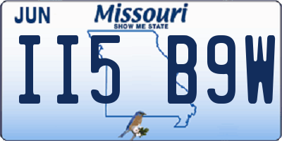 MO license plate II5B9W
