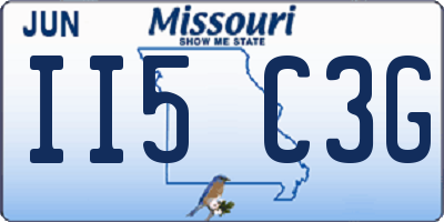 MO license plate II5C3G