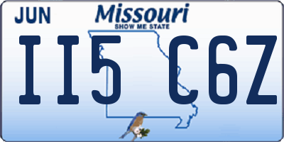 MO license plate II5C6Z