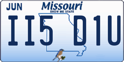 MO license plate II5D1U