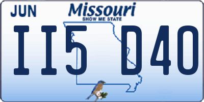 MO license plate II5D4O