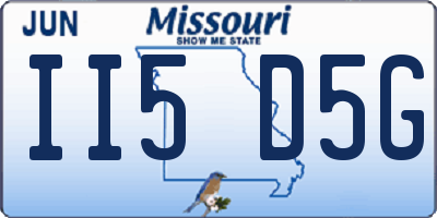MO license plate II5D5G