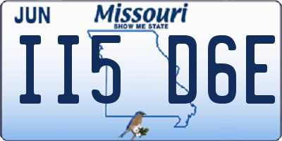 MO license plate II5D6E