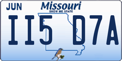 MO license plate II5D7A