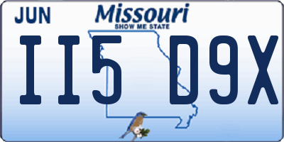 MO license plate II5D9X