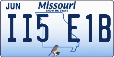 MO license plate II5E1B