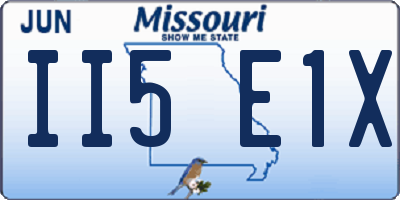 MO license plate II5E1X