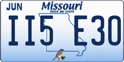 MO license plate II5E3O