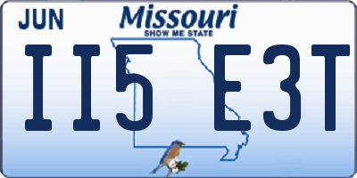 MO license plate II5E3T