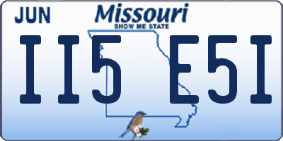 MO license plate II5E5I