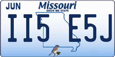 MO license plate II5E5J
