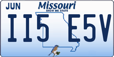 MO license plate II5E5V