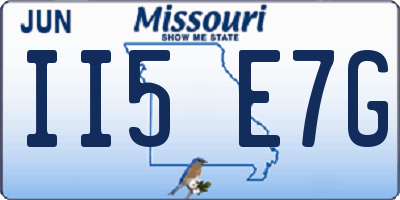 MO license plate II5E7G
