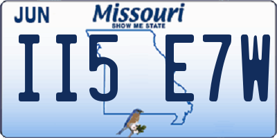 MO license plate II5E7W