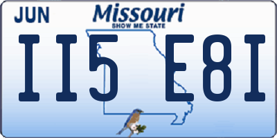 MO license plate II5E8I