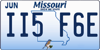 MO license plate II5F6E