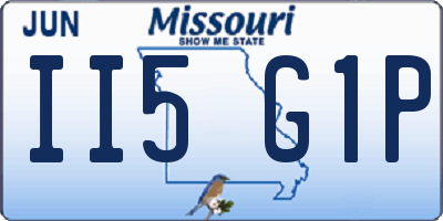 MO license plate II5G1P