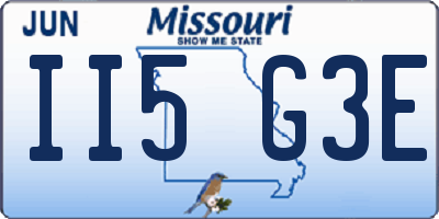 MO license plate II5G3E