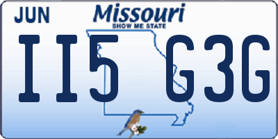 MO license plate II5G3G