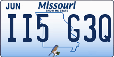 MO license plate II5G3Q
