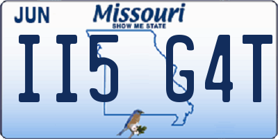 MO license plate II5G4T